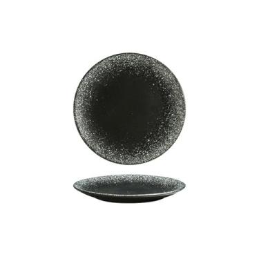 Imagem de Prato redondo de cerâmica de 30 cm para bife doméstico japonês minimalista - 8 pratos rasos [décimo segundo mês lunar]