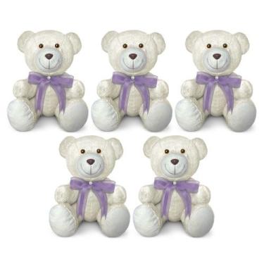 Imagem de Kit 5 Ursinhos De Pelúcia Articulado Para Decoração Presente 20cm - Al