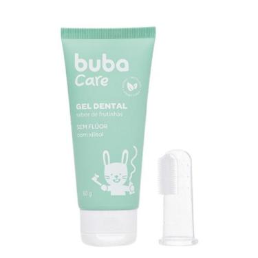 Imagem de Gel Dental e Escova Massageadora Infantil 50g Vegano Sabor Frutinhas E