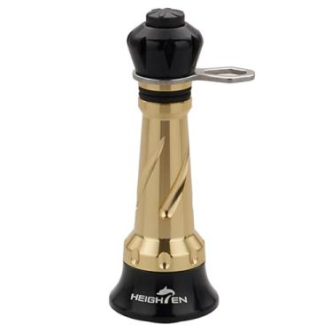 Imagem de HEIGHTEN Suporte de molinete de pesca de 38 mm/48 mm para Shimano Stradic FL FM Stella Vanford Vanquish Nasci Twinpower Daiwa Fuego Certificado balístico existe Luvias Tatula (ouro e preto, 48 mm
