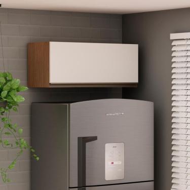 Imagem de Armário de Cozinha Genialflex Conecta Pt. Basc. Ébano Branco