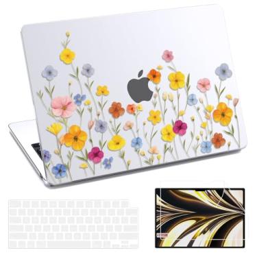 Imagem de QJUZO Capa compatível com MacBook Air de 13 polegadas 2025 2024 2023 2022 M4 M3 M2 A3240 A3113 A2681, capa rígida para laptop com protetor de tela + capa de teclado para MacBook Air de 13,6 polegadas
