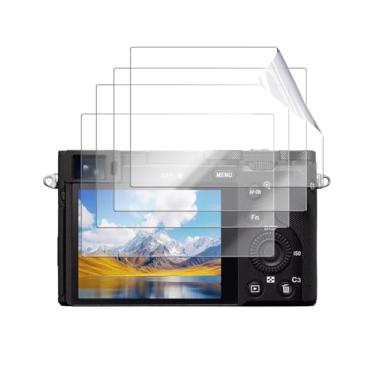 Imagem de YAJOJO Pacote com 4 protetores de tela para Sony RX1R III - Película PET macia para câmera Sony RX1R III, antiarranhões, antiimpressões digitais, película transparente HD
