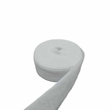 Imagem de Fita de veludo branca 2,54 cm para decoração de guirlanda de Natal, ornamentos artesanais, embrulho de presente e fabricação de laços (branco, 2,5 a 5 jardas)