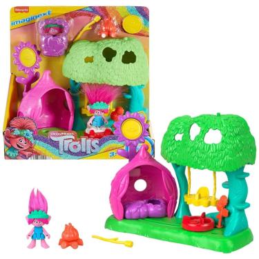 Imagem de Playset Trolls com Figura de Papoula para Brincar de Faz de Conta para Crianças de 3 Anos ou Mais, Fisher-Price Imaginext