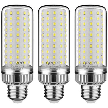 Imagem de Lâmpada LED 200W 2500 Lumens 6000K Branca com Base E26, 3 Unidades, GEZEE, Prateado