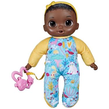 Imagem de Boneca Macia e Fofa 27 cm com Acessório de Mordedor para Crianças Acima de 3 Anos, Baby Alive, Cabelo Preto