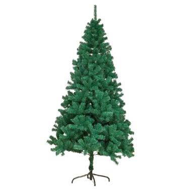 Imagem de Árvore de Natal Artificial Verde, 2,40m de Altura x 1,20m de Diâmetro, 1400 Galhos em PVC, Base de Ferro, Decoração Natalina