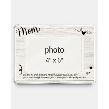 Imagem de Porta-retrato de acrílico memorial para perda de mãe, presente de simpatia para perda da mãe, presente de condolência de luto para mãe, foto de 10 x 15 cm