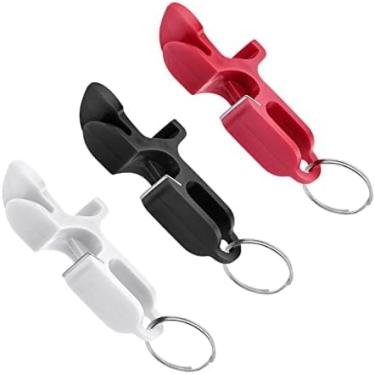 Imagem de Abridor de cerveja Shotgun Tool, abridor de garrafa de 3 peças, abridor de chaveiro multifuncional de plástico rígido para festas, eventos, clubes, uso doméstico (vermelho, preto, branco)