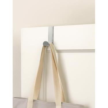 Imagem de 1 gancho de porta de aço inoxidável sem borracha, organizador resistente para pendurar roupas, toalhas, casacos, chapéus, bolsas no banheiro, quarto, cozinha