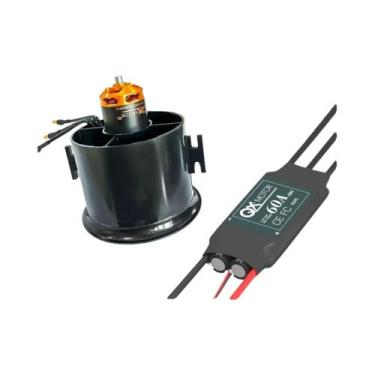 Imagem de Motor EDF De 70mm Com Ventoinha Ductada 1800KV 2600KV 4S 6S ESC 60A 80