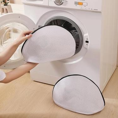 Imagem de Bolsa para máquina de lavar sapatos, bolsa de lavanderia para lavadora e secadora, sacos de lavanderia de malha favo de mel com zíper para tênis, tênis de corrida, meia (45,7 x 30,5 cm)