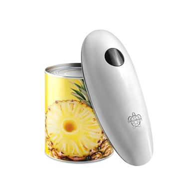 Imagem de CHELONIAN Abridor de lata elétrico, operação automática com um toque, abridor de latas mãos livres com corte de borda suave, dispositivo de cozinha operado por bateria