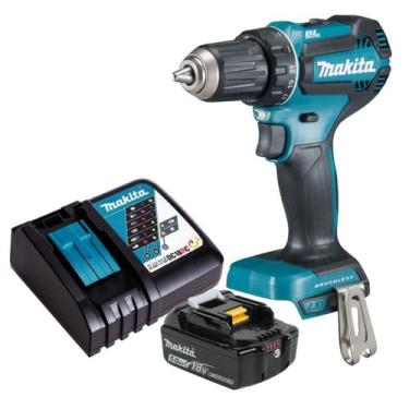 Imagem de Furadeira Parafusadeira A Bateria 18v 5ah Makita Ddf485 C/ Carregador 