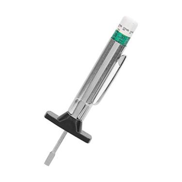Imagem de Testador Universal de Bastão de Pneos de Pneus, Medidor de Profundidade de Pneu Portátil Com Régua de Medição Cilíndrica, Faixa de Medição de 0-25mm, Aço (Bicolor)