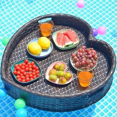 Imagem de lylunnamsp Bandeja flutuante para piscina, bandeja flutuante de piscina, bandeja flutuante - mesa de bilhar flutuante, ideal para alimentos e bebidas, bandeja flutuante essencial para atividades na