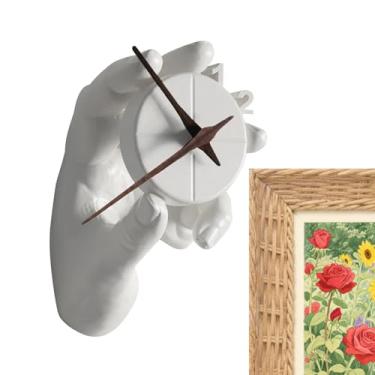 Imagem de Relógio de parede moderno | Relógio de parede de resina | Decoração de movimento silencioso de resina para quarto, sala de estar, cozinha, cafés, estúdios, projeto de artesanato