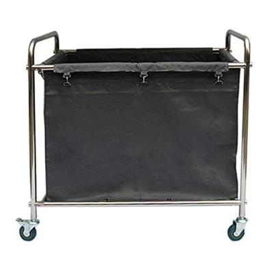 Imagem de Organizador de carrinho utilitário, carrinho de serviço retangular, carrinho de serviço comercial, grande para hotel/casa/salão de beleza, fácil de montar, cinza bege