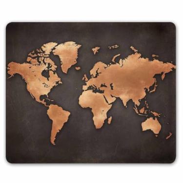 Imagem de Mouse pad de mapa, mouse pad, mouse pads mapa mundial, mapa vintage preto do mundo antigo grande mouse pad