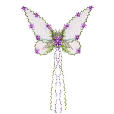 Imagem de Asas de fada para adultos | Asas de com videiras | Decorações de festival para cosplay, maquiagem, palco, apresentação, festa de orgulho, jardim