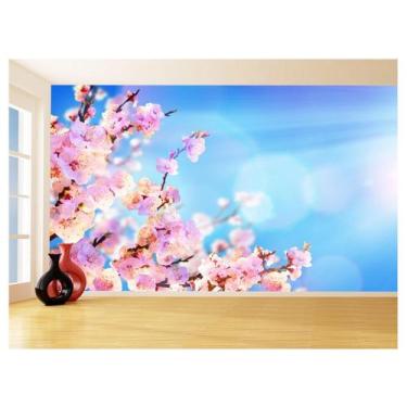 Imagem de Papel De Parede Flores Rosas Pétalas Delicada 3,5M Nfl261 - Você Decor