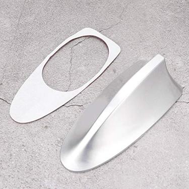 Imagem de KIMISS Antena Aérea Universal para Carro, Amplificador de Sinal Premium, Rádio AM FM, Design Moderno e Elegante para Todos Os Veículos, Plástico Durável, Cor Prata