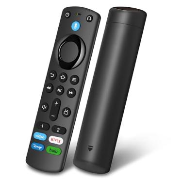Imagem de Controle remoto de voz de substituição para Fire-Series, compatível com Fire Smart TV Stick (2ª/3ª geração)/Lite/HD/4K Max/4K/Cube, adequado para Hisense, TCL, Omni QLED, série 4