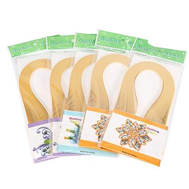 Imagem de Quilling Strips Paper 600 peças 1/8 (3 mm) 39 cm de comprimento para artesanato origami papel Quilling Strip para arte artesanato à mão Natal para decorar cartões sacos de presente molduras (pele