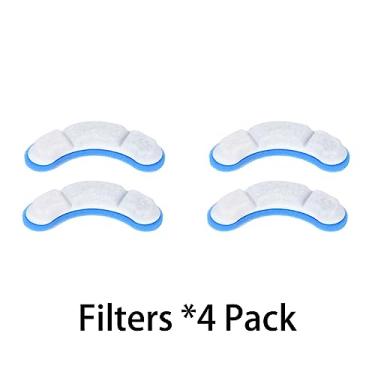 Imagem de 4 Pacote de Esponjas Espuma Substituição para Fontaine Água Pets Algodão Carvão Ativado Resina Dispenser Automático Bebida Tigela Gato e Cão