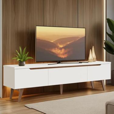 Imagem de Rack para Tv até 75 Polegadas Madesa Brest 2 Portas 1 Gaveta Branco