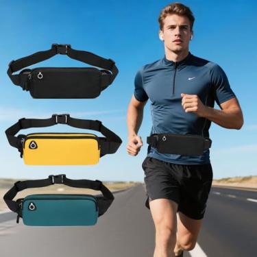 Imagem de Pochete de corrida, bolsa de peito com bolso duplo para homens, mulheres, esportes, treino, viagem, caminhadas, cães, passeios, mochila de cintura, bolsa de cinto para transporte, bolsa de corrida