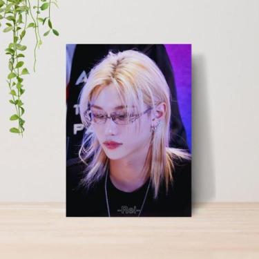 Imagem de Quadro Felix Stray Kids Kpop A4  Placa MDF 06 - Lomi Art