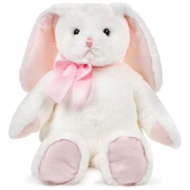 Imagem de Coelho de Pelúcia de 35 cm, Coleção Páscoa, Bearington Loppy, Branco e Rosa