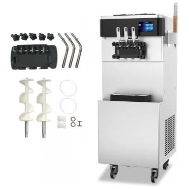 Imagem de Máquina de Sorvete Soft Comercial XPW Inox 3 Sabores 2x6L Alta Produção 2450W 110V