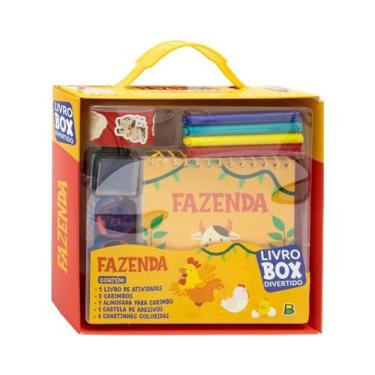 Imagem de Livro-Box Desenhos e Atividades C/ Canetas E Acess. - FAZENDA - Todoli