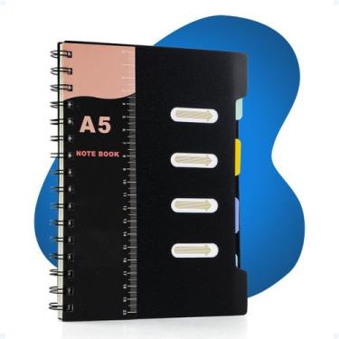 Imagem de Caderno Capa Mole Anotações Divisórias Marcação Data Pagina - Hxt