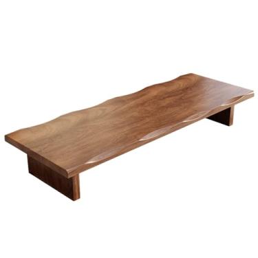Imagem de Mesa de meditação baixa de nogueira - Altar inspirado no zen para sentar no chão, ideal para salas de chá e espaços de estar (120 x 60 x 35 cm) - Elegante e funcional
