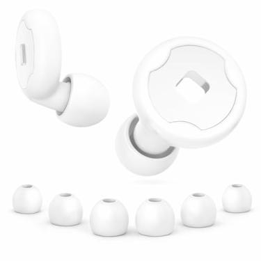 Imagem de Protetor Auricular para Dormir Preto em Silicone Reutilizável | Kit com 3 Pares de Tamanhos Ajustáveis | Abafador de Ruídos Anti Ronco para Sono Profundo, Trabalho, Estudo, Natação e Esportes