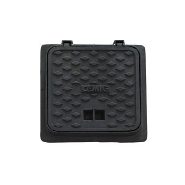 Imagem de Tampa Tampão de Chão ZA Articulado de Ferro Fundido 30x30cm