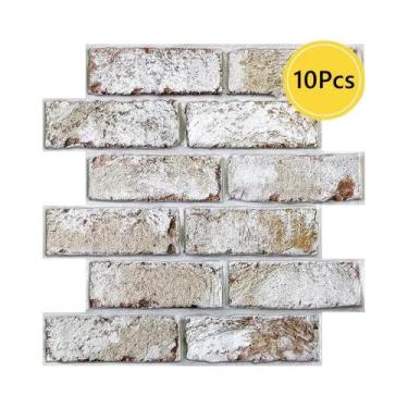 Imagem de Adesivos De Painel De Parede 3D À Prova d'Água Com Efeito Tijolo - 10 