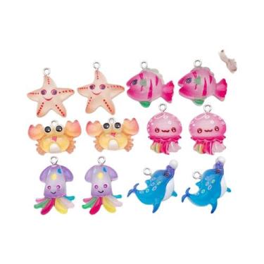 Imagem de Pingentes De Resina Com Tema Oceano: Caranguejos De Desenho Animado Pa
