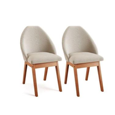 Imagem de Conjunto 2 Poltronas Grécia Madetal, Mel Tec 057/Bege