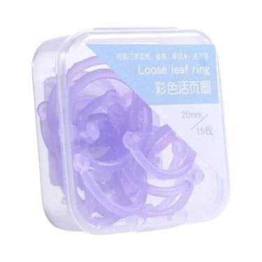 Imagem de Argolas De Encadernação Plásticas Transparentes Coloridas 15mm 20mm 25