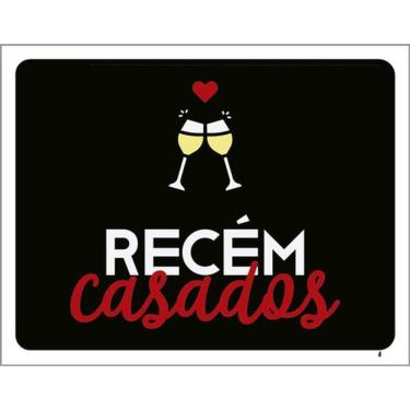 Imagem de Kit 3 Placas Recem Casados 36X46