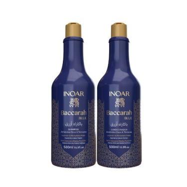 Imagem de Kit Shampoo + Condicionador Inoar Baccarah Blue Amêndoa e Tâmaras 500m