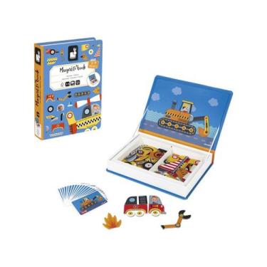 Imagem de Livro Magnetico Infantil Educativo Montessori Veiculos Janod