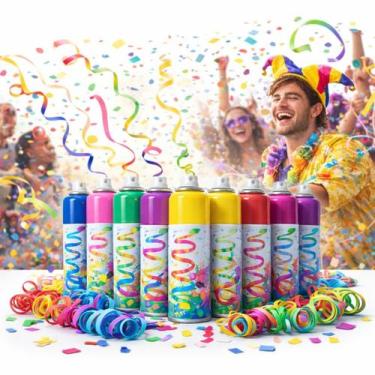 Imagem de Kit 3 Spray Serpentina Retardante de Chamas para Festas e Eventos Carn