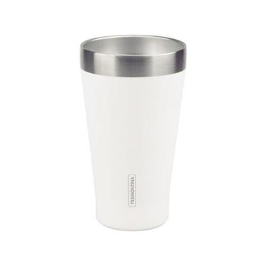 Imagem de Copo Térmico Parede Dupla Tramontina Exata 61646510 Branco 550ml, Bran