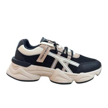 Imagem de Tênis Ramarim Chunky Feminino 25-90206 Preto Com Dourado-Feminino